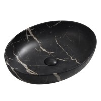 Раковина накладна MIXXUS PREMIUM ELLIPSE-0102 MARBLE 515х400х130mm (MP6552)