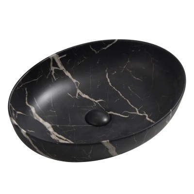 Раковина накладна MIXXUS PREMIUM ELLIPSE-0102 MARBLE 515х400х130mm (MP6552)