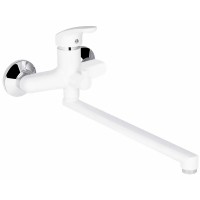 Змішувач для ванни Plamix Afina-006 EURO White (без шланга та лійки) (PM0687)