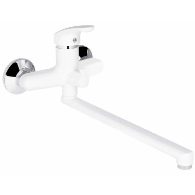 Змішувач для ванни Plamix Afina-006 EURO White (без шланга та лійки) (PM0687)