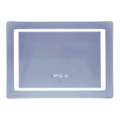 Дзеркало Mixxus STYLE MR03-70x50 з Led Touch, Anti-fog, димером, регулятором яскравості, годинником (MI6006)