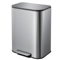 Відро для сміття з плавним закриттям прямокутне Mixxus Cubic-TC0105 SS Color 5л колір наржавійка (M