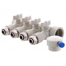 Коллектор распределительный 4-way с фитингом (40x20) PPR KOER K0192.PRO (KP2557) Коллектор распределительный 4-way с фитингом (40x20) PPR KOER K0192.PRO (KP2557)