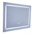 Дзеркало Mixxus LIGHT MR01-90x70 з Led Touch, Anti-fog, димером, регулятором яскравості, годинником (MI5999)