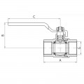 Кран кульовий Koer KG.204 - 3/4" FF ГГВ (газ) (KR4961) Кран кульовий Koer KG.204 - 3/4" FF ГГВ (газ) (KR4961)