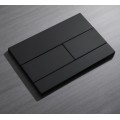 Панель змиву KOER KT-0603-05 240x160x10mm пластикова, кнопка лінійна (колір чорний матовий) (KR5320)