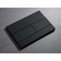 Панель змиву KOER KT-0603-05 240x160x10mm пластикова, кнопка лінійна (колір чорний матовий) (KR5320)