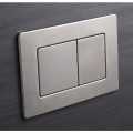 Панель змиву KOER KT-0612-02 240x160x10mm з нержавіючої сталі, кнопка квадратна SUS304 (KR6120)