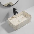 Раковина накладна MIXXUS PREMIUM QUADRO-0208 MARBLE 480х315х140mm (перелив) (MP6518)