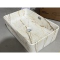 Раковина накладна MIXXUS PREMIUM QUADRO-0208 MARBLE 480х315х140mm (перелив) (MP6518)