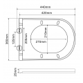 Унітаз-біде підвісний MIXXUS PREMIUM ELLIPSE-1301-R 500x365x350mm система змиву RIMLESS (MP6659)