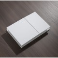 Панель змиву KOER KT-0610-03 240x160x32mm пластикова, кнопка квадратна (колір білий) (KR6134)