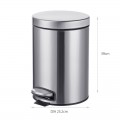 Відро для сміття з плавним закриттям кругле Mixxus Ellipse-TC0212 SS Color 12л (колір нержавійка) (MI8399)