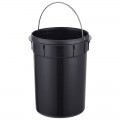 Відро для сміття з плавним закриттям кругле Mixxus Ellipse-TC0212 SS Color 12л (колір нержавійка) (MI8399)