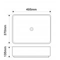 Раковина накладна MIXXUS PREMIUM BEVEL-0102 MARBLE 495х370х135mm (MP6519)
