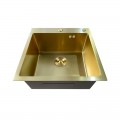 Мийка Mixxus MH5050 Micro Decor Brushed Gold (3.0/0.8) з нерж. сталі (колір матове золото) (MI8214)