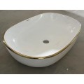 Раковина накладна MIXXUS PREMIUM ELLIPSE-0105 EDGE GOLD 600х400х150mm (MP6564) Раковина накладна MIXXUS PREMIUM ELLIPSE-0105 EDGE GOLD 600х400х150mm (MP6564)