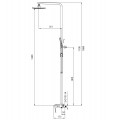 Душова колона із змішувачем водоспад KOER KB-58007-01 (Колір хром) (KR3462)