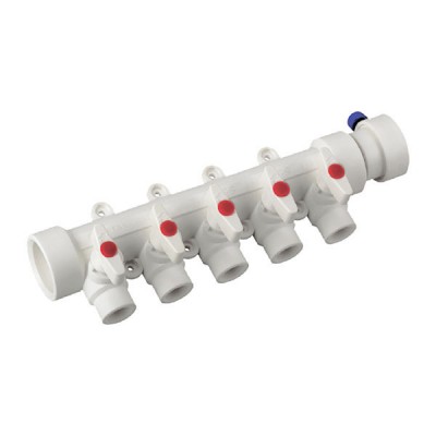 Коллектор 5-way с шаровыми кранами (40x20) PPR KOER K0172.PRO (KP0222)
