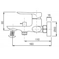 Змішувач для ванни з коротким виливом Koer KB-40028-05 (KR5306) Змішувач для ванни з коротким виливом Koer KB-40028-05 (KR5306)