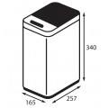 Відро для сміття сенсорне прямокутне Koer TC-020408-08 8 л колір білий (KR5589)