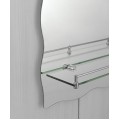 Дзеркало настінне Zerix MIRRA MRZ02-450x600x105 прямокутне з дугоподібним верxом та фігурними бокам