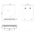 Дзеркало настінне Zerix SANSA MRZ05-700x850x105 прямокутне з полицею (ZX5629)
