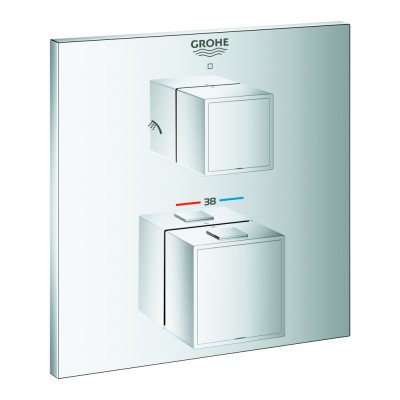 Термостат прихованого монтажу на 2 споживача Grohe Grohtherm Cube (24154000) Термостат прихованого монтажу на 2 споживача Grohe Grohtherm Cube (24154000)