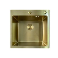 Мийка Mixxus MH5050 Micro Decor Brushed Gold (3.0/0.8) з нерж. сталі (колір матове золото) (MI8214) Мийка Mixxus MH5050 Micro Decor Brushed Gold (3.0/0.8) з нерж. сталі (колір матове золото) (MI8214)