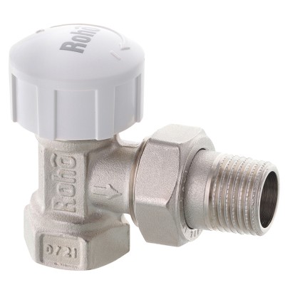 Кран радиаторный термостатический Roho R5150-050 - 1/2" (М30х1,5) (угловой) (RO0122) Кран радиаторный термостатический Roho R5150-050 - 1/2" (М30х1,5) (угловой) (RO0122)