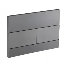 Панель змиву KOER KT-0603-07 240x160x10mm пластикова, кнопка лінійна (колір графіт) (KR5321)