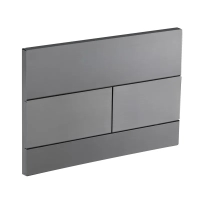Панель змиву KOER KT-0603-07 240x160x10mm пластикова, кнопка лінійна (колір графіт) (KR5321)