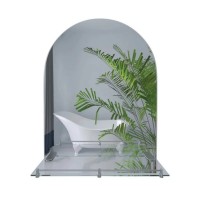 Дзеркало настінне Zerix LAGUNA MRZ03-50x70x11 прямокутне з дугоподібним верxом та полицею (ZX5622)