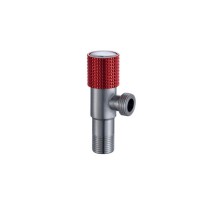 Кран для підключення сантехприладів Mixxus VAL-09-1/2x1/2 з нерж. сталі SUS304 (червоний) (MI6217)