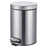 Відро для сміття з плавним закриттям кругле Mixxus Ellipse-TC0212 SS Color 12л (колір нержавійка) (MI8399)