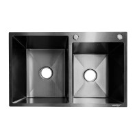 Мийка з нержавіючої сталі ZERIX ZH7850-D DECOR GRAPHITE (3.0/0.8) (колір графіт) (ZX6195) Мийка з нержавіючої сталі ZERIX ZH7850-D DECOR GRAPHITE (3.0/0.8) (колір графіт) (ZX6195)