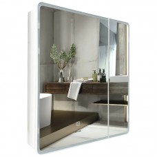 Дзеркальна шафка MIXXUS PREMIUM OLIVARY CM01-60x70x13 з LED Touch, димером, рег. яскравості (MI8294)