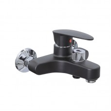 Змішувач для ванни Plamix CEZAR-009 EURO SET Matte black, зі шлангом, лійкою та кронштейном (PM0693 Змішувач для ванни Plamix CEZAR-009 EURO SET Matte black, зі шлангом, лійкою та кронштейном (PM0693