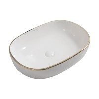 Раковина накладна MIXXUS PREMIUM ELLIPSE-0105 EDGE GOLD 600х400х150mm (MP6564)