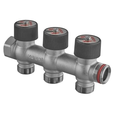 Колектор вентильний без фітингу Koer KR.1128-3 - 3/4"x3/4"x3/4"x3 Ways (KR5872) Колектор вентильний без фітингу Koer KR.1128-3 - 3/4"x3/4"x3/4"x3 Ways (KR5872)