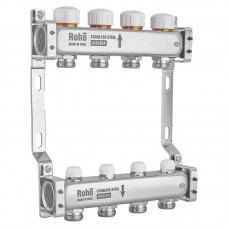 Колектор з термостатичними та запірними клапанами Roho R805-04M - 1"x 4 вих. (RO1044)