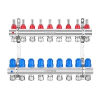Колекторний блок з витратомірами та євроконусами Koer KR.1210-9 - 1"x9 WAYS (KR5271)