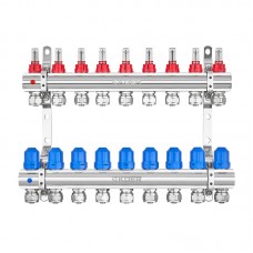 Колекторний блок з витратомірами та євроконусами Koer KR.1210-9 - 1"x9 WAYS (KR5271)