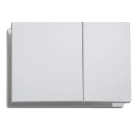 Панель змиву KOER KT-0610-03 240x160x32mm пластикова, кнопка квадратна (колір білий) (KR6134)
