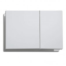 Панель змиву KOER KT-0610-03 240x160x32mm пластикова, кнопка квадратна (колір білий) (KR6134)