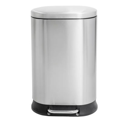 Відро для сміття з плавним закриттям овальне Mixxus Premium Strong-TC0120 SS Color 20л колір наржавійка (MI7081)