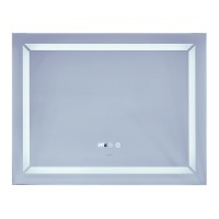 Дзеркало Mixxus LIGHT MR01-90x70 з Led Touch, Anti-fog, димером, регулятором яскравості, годинником (MI5999)