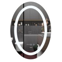 Дзеркало Mixxus PLAIN MV02-60x80 з Led Touch, Anti-fog, димером, регулятором яскравості, годинником (MI6933)
