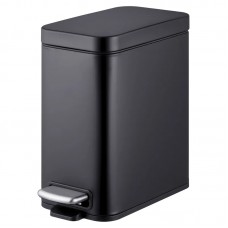 Відро для сміття з плавним закриттям прямокутне Mixxus Premium Quadro-TC0105 Black 5 л колір чорний (MI7061)