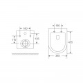 Унітаз підвісний Mixxus Premium Ellipse-0303-R 520x365x360mm, система змиву Rimless (MP6463)